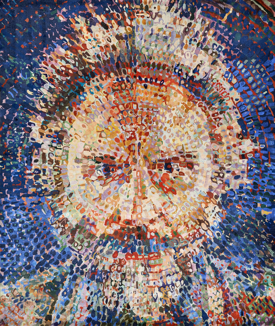 Chuck Close | Lucas/Rug (unapproved color variant) (1993) | Artsy