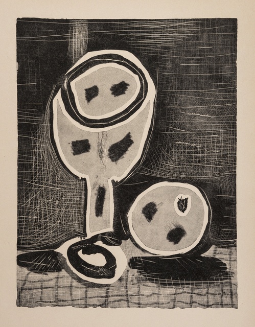 Pablo Picasso, ‘Nature Morte au Verre et a la Pomme (Baer 697B)’, 1957, Forum Auctions