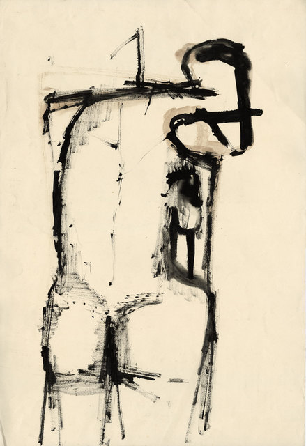 Henry Cliffe, ‘Standing Nude’, ca. 1960, Drawing, Collage or other Work on Paper, Watercolour on paper, Goldmark Gallery