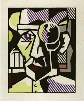 Roy Lichtenstein - Dr. Waldmann, from Expressionist Woodcut Series