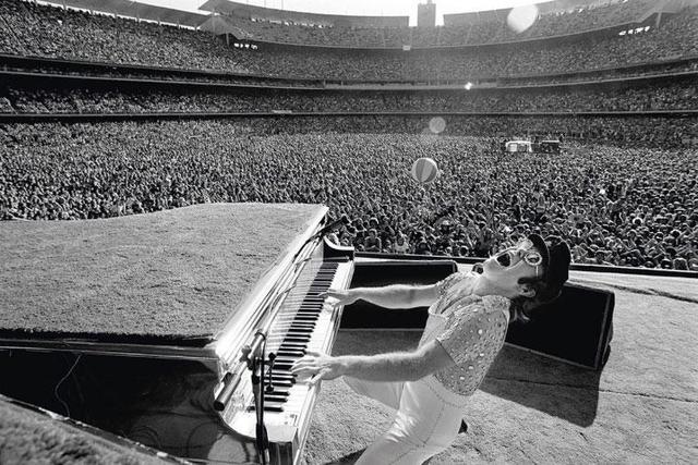 Terry O'Neill, ‘Elton John Live at Dodger Stadium’, ca. 1975, Photography, Gelatin Silver Print, Lyons Gallery