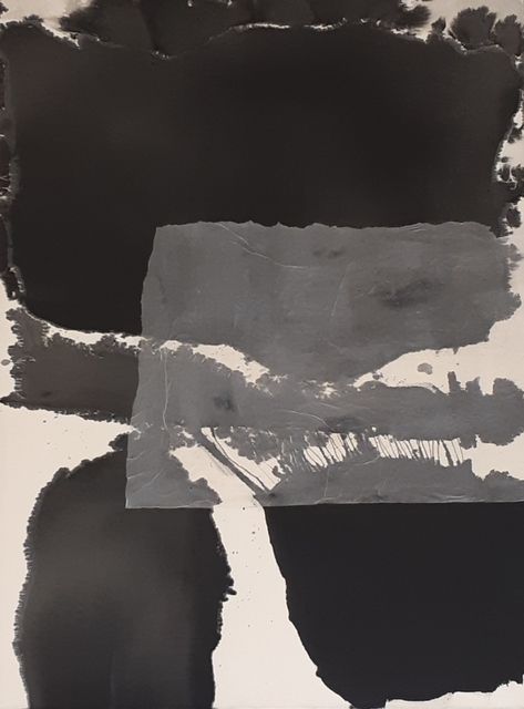 Natacha Di Nucci, ‘Untitled II - Serie 'Traces'’, 2020, Painting, Tusche & Seidenpapier auf Leinwand / ink and silk paper on canvas, ARTBOX.GALLERY