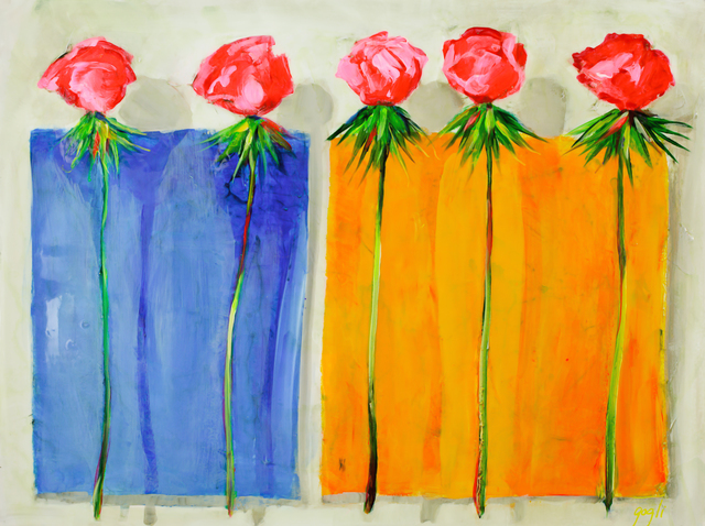 Lenner Gogli, ‘Rose Zest’, 2013, Painting, Original Lacquer On Metal Plate, Blue Gallery