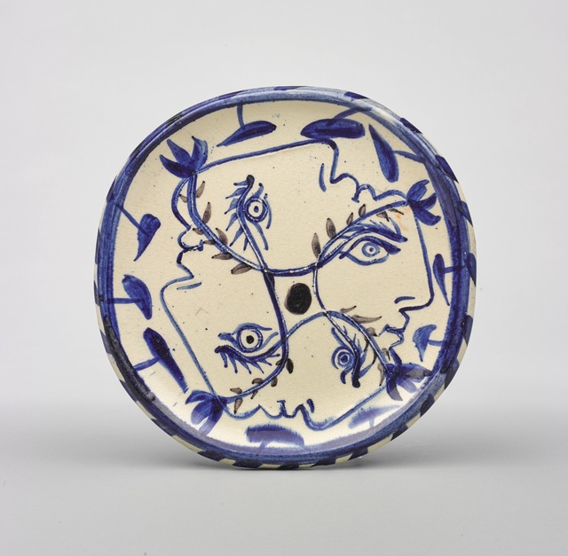 Pablo Picasso, ‘Quatre profils enlaces (A.R. 84)’, 1949, Other, Terre de faïence plate, painted in colors and glazed, Sotheby's