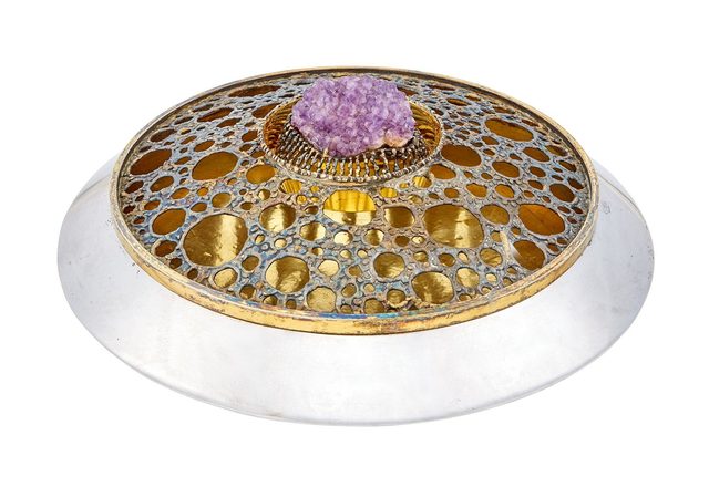 ‘Stuart Devlin for Cartier Sterling Silver, Parcel Gilt, and Amethyst Covered Rose Bowl’, 1967, Design/Decorative Art, Doyle