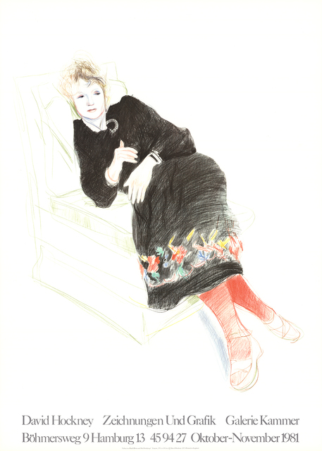 David Hockney, ‘Celia In A Black Dress With Colored Border’, 1981, ArtWise