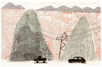 David Hockney - Mulholland Drive, June 1986