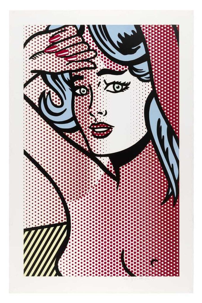 Roy Lichtenstein - Nude with Blue Hair, from Nudes