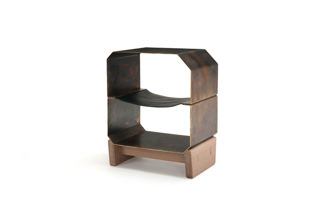 Rich Brilliant Willing, ‘3.09 ft³’, 2011, Design/Decorative Art, Brass, Leather, Bleached White Oak, Volume Gallery