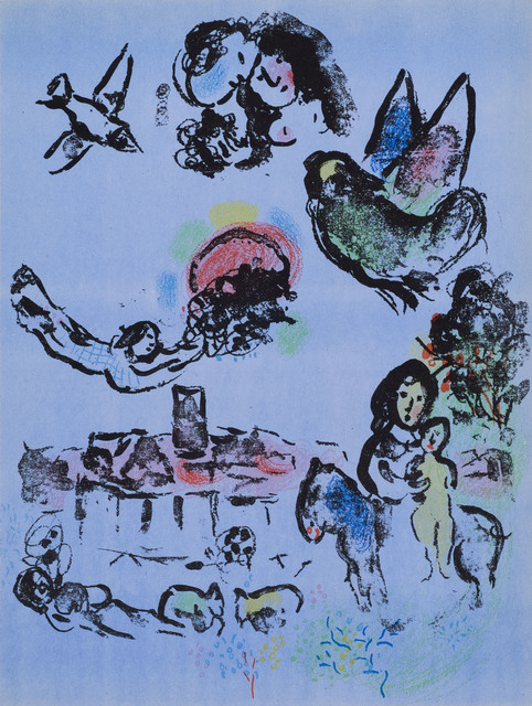 Marc Chagall, ‘Nocturne à Vence (Nocturne at Vence)’, 1963, Print, Original lithograph printed in colors on wove paper., Galerie d'Orsay