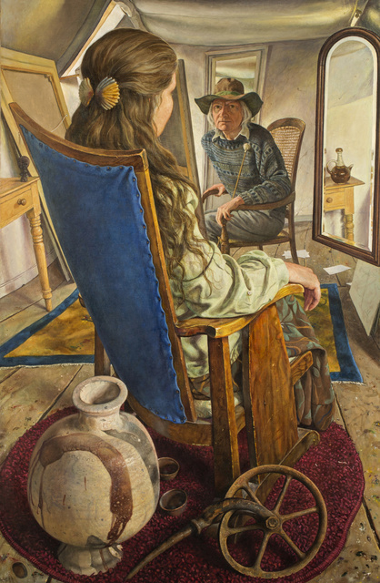 Michael Taylor (b. 1952), ‘Attic Scene with Grave Goods’, 2018, Painting, Oil on canvas, Waterhouse & Dodd