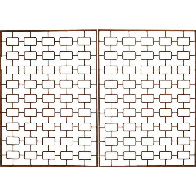 Attributed to Jean Royere, ‘Pair Of Enameled Wrought Iron Architectural Panels, France’, 1950s, Rago/Wright