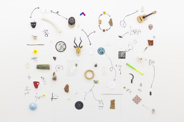 Gabriel Rico, ‘II Mural, from the series “Reducción objetiva orquestada (2016 - 2021)”’, 2020, Mixed Media, Mixed media, brass, neon, Perrotin