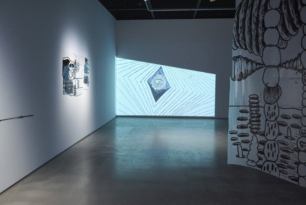 Exhibition view of JET LAGGED, works by Rae Sim Exhibition view of JET LAGGED, works by Rae Sim