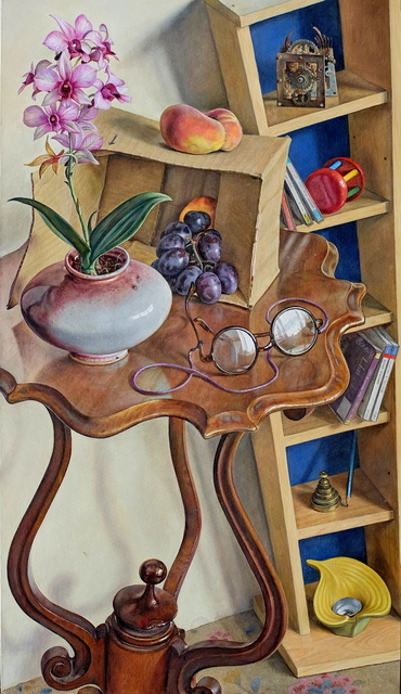 Michael Taylor (b. 1952), ‘Still life with orchid’, 2017, Painting, Oil on canvas, Waterhouse & Dodd