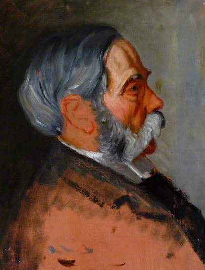 William Rothenstein, ‘Moritz Rothenstein’, ca. 1900, Painting, Oil on board, Ben Uri Gallery and Museum