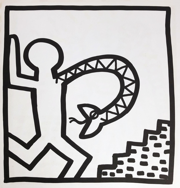 Keith Haring, ‘Keith Haring lithograph 1982 (Keith Haring prints) ’, 1982, Lot 180