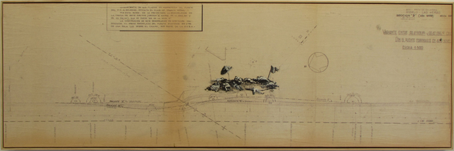Raventos, ‘Campo de Batlaya’, 2020, Drawing, Collage or other Work on Paper, Oil on old construction plans, Fousion Gallery