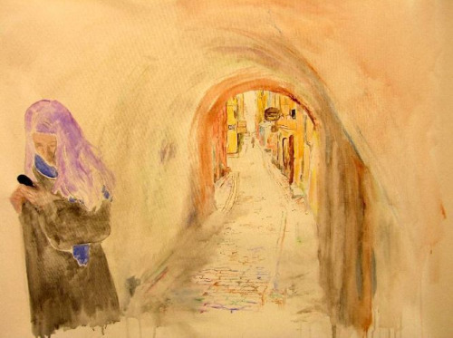 Róza El-Hassan, ‘Woman sending SMS’, 2008, Léna & Roselli Gallery