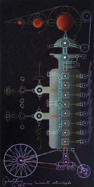 Carlos Estévez, ‘Transeúnte esterilizado ’, 2016, Painting, Oil and watercolor pencil on canvas, LaCa Projects