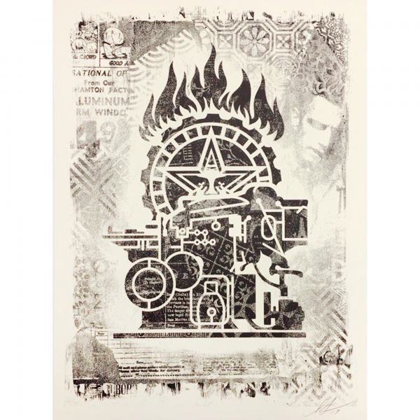 Shepard Fairey, ‘Damaged Printing Press’, 2019, Print, Art paper, AYNAC Gallery