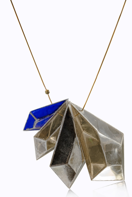 Orsolya Losonczy, ‘Untitled, Necklace’, 2018, Fashion Design and Wearable Art, Muscovite, 14K gold, acrylic paint, resin, TRECE SIN 3