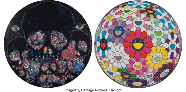 Takashi Murakami, ‘The Moon Over The Ruined Castle and Flower Ball Open your Hands Wide’, c. 2014, Heritage Auctions
