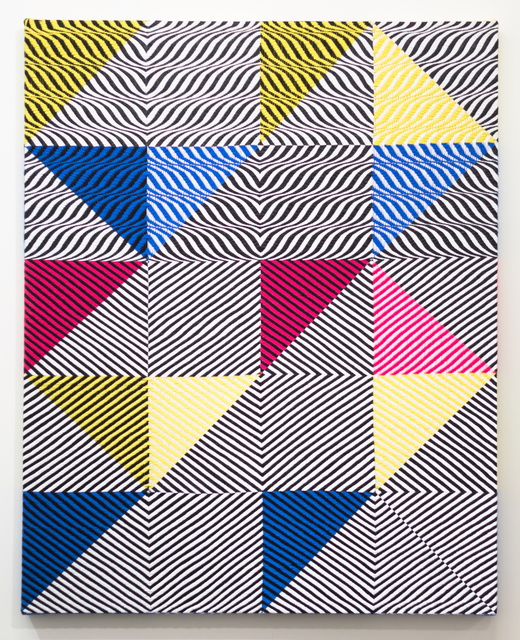 Samantha Bittman, ‘Untitled’, 2017, Painting, Acrylic on hand woven textile, Morgan Lehman Gallery