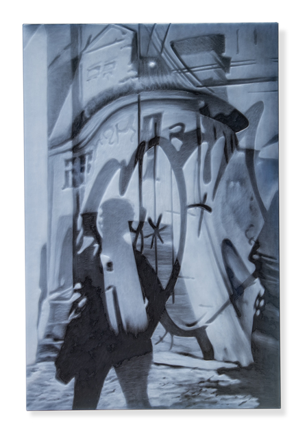 April Surgent, ‘… a feeble light glimmered…cautious grey thoughts…’, 2020, Sculpture, Cameo engraved glass, Heller Gallery