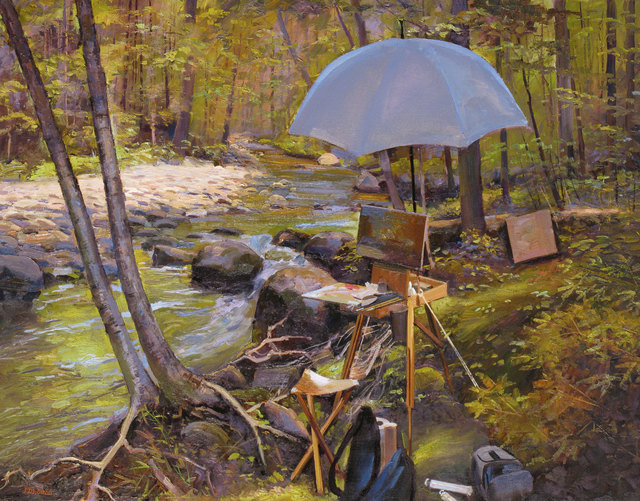 Joel Babb, ‘Easel at Wight Brook, Grafton Notch, Maine’, 2012, Vose Galleries