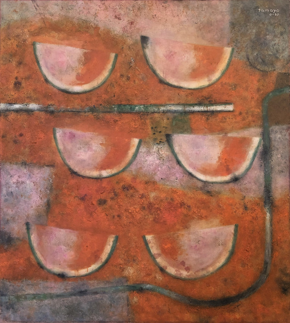 Rufino Tamayo, ‘Sandias Rojas’, 1967, Painting, Oil and sand on canvas, Art Of The World Gallery
