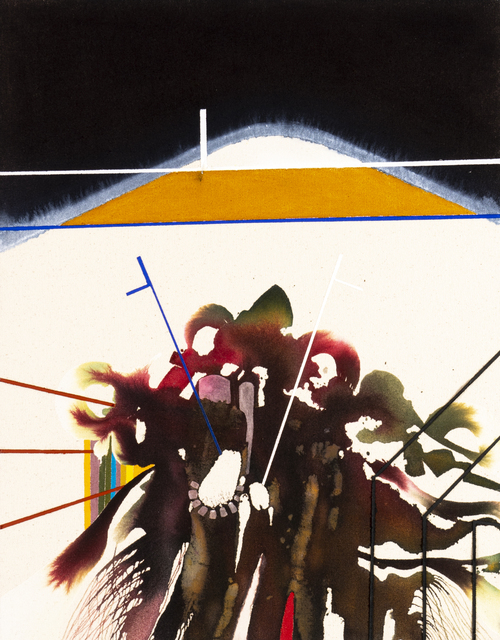 Luke Whitlatch, ‘Welcome to The Aftermath’, 2020, Painting, Dye, acrylic and oil on linen, Tracey Morgan Gallery