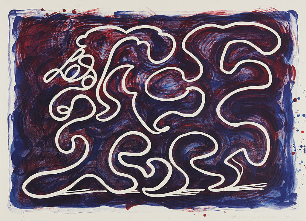 David Hockney - White Lines Dancing in Printing Ink