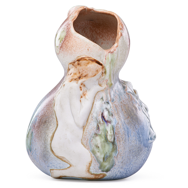 Alfred Finot, ‘Gourd Vase With Nude Maiden, France’, ca. 1900, Design/Decorative Art, Glazed Porcelain, Rago/Wright