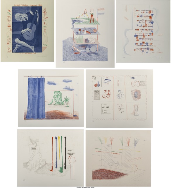 David Hockney, ‘The Blue Guitar (seven works)’, 1976-77, Heritage Auctions