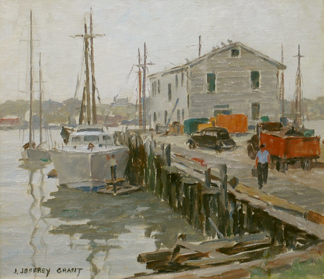 James J. Grant, ‘Gray Day, Gloucester Docks’, 19th -20th Century, Vose Galleries