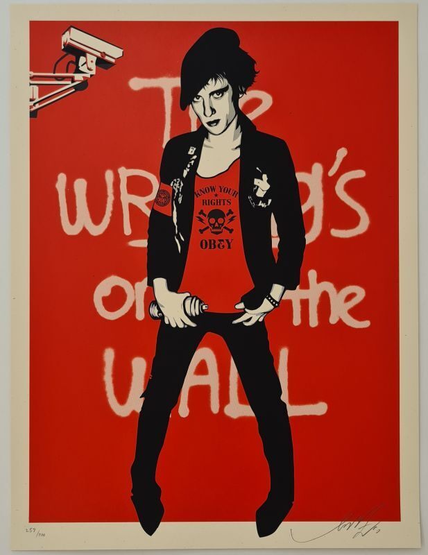 Shepard Fairey (Obey Giant) (1970) / Writing On The Wall Red