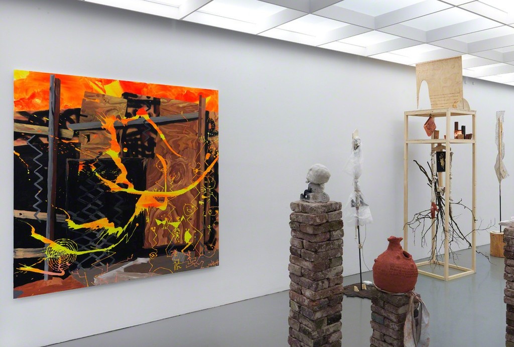 Esteban Cabeza de Baca, installation overview "Let it Come Down", Front Space Galerie Fons Welters, Amsterdam 2018. Photographer Gert Jan van Rooij. Esteban Cabeza de Baca, installation overview "Let it Come Down", Front Space Galerie Fons Welters, Amsterdam 2018. Photographer Gert Jan van Rooij.