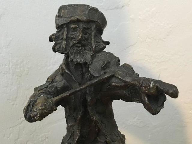 Prince Monyo Simon Mihailescu-Nasturel, ‘Prince Monyo Fiddler on the Roof Bronze Shtetl Sculpture Rare Judaica’, 20th Century, Lions Gallery