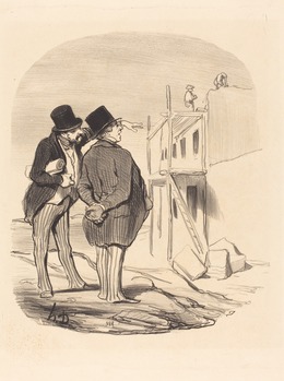 Honoré Daumier, ‘Two Men Amid Ruins’, National Gallery of Art, Washington, D.C.