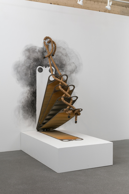 Suchitra Mattai, ‘Bound’, 2018, Sculpture, Graphite, metal sheets, manila rope, k contemporary