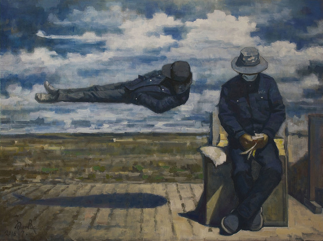Feng Liu, ‘Where The Checkpoint Starts Moving’, 2016, Painting, Oil on canvas, Karin Weber Gallery