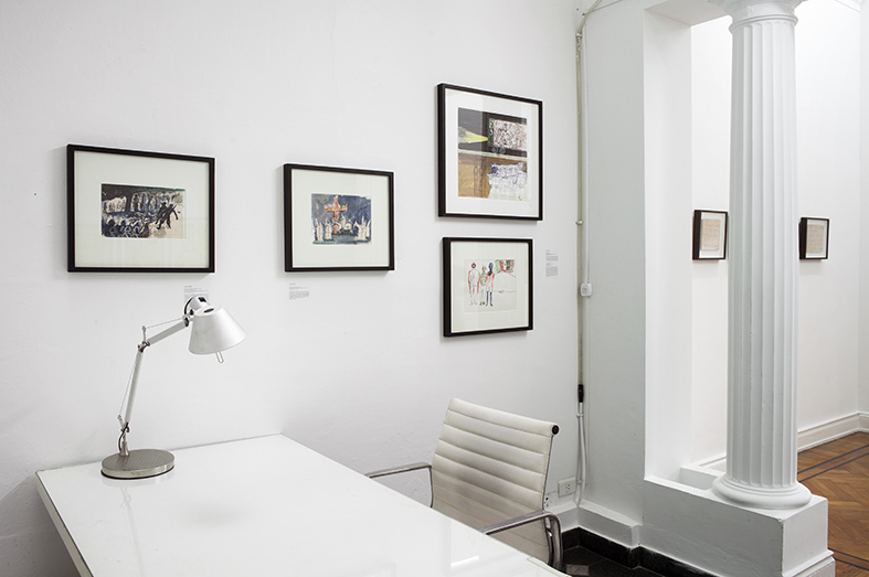 Exhibition view, with works by Antonio Berni on the 1950's Korean War, the Ku Klux Clan, and Mexico '68. Exhibition view, with works by Antonio Berni on the 1950's Korean War, the Ku Klux Clan, and Mexico '68.