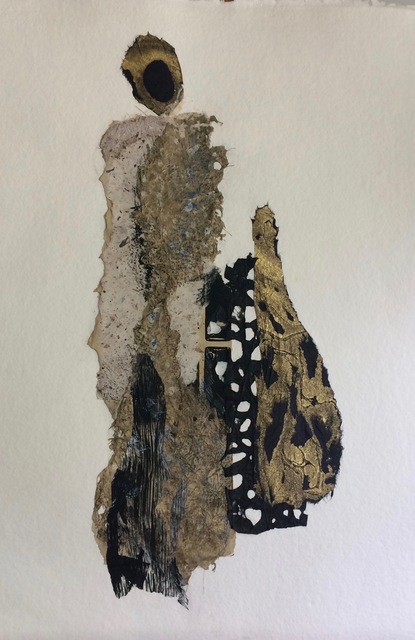 Andrea Snyder, ‘Alien Goddess’, 2019, Drawing, Collage or other Work on Paper, Etching, handpainted, handmade, on Asian papers, InLiquid