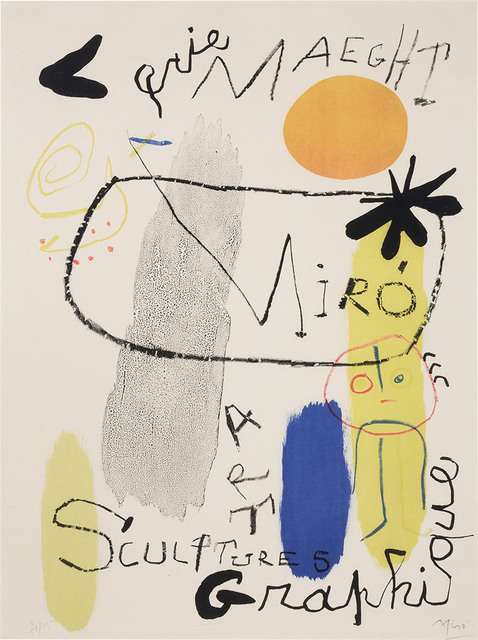 Joan Miró, ‘Poster For Exhibition 1950 (Mourlot 92)’, 1950, Doyle