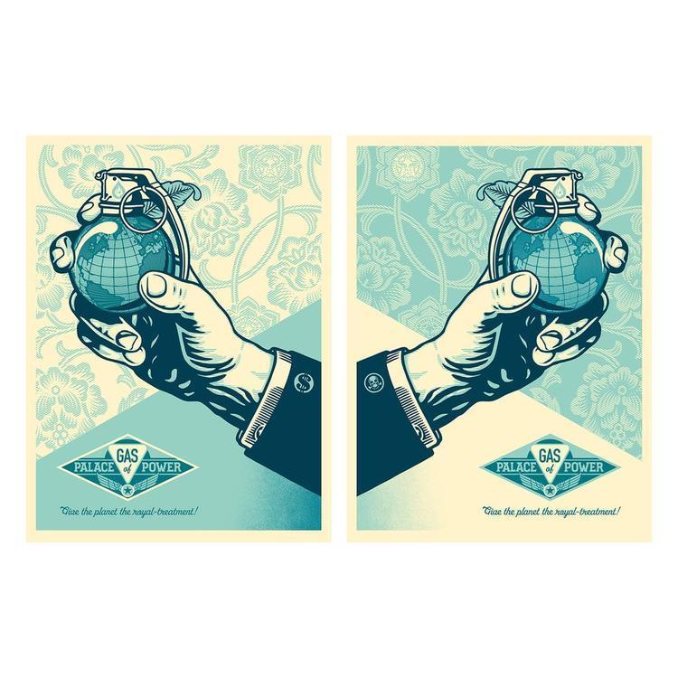 Shepard Fairey Royal Treatment Diptych Money & Skull Contemporary Art