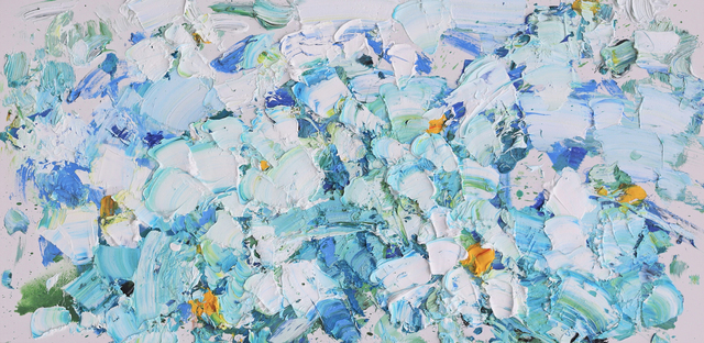 Zhang He, ‘Turquoise Lakes II’, 2020, Painting, Huile sur toile / Oil on Canvas, Galerie de Bellefeuille