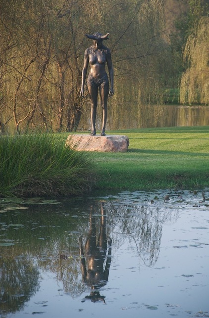 Nandipha Mntambo, ‘Minotaurus’, Sculpture, Bronze and sandstone, Nirox Foundation
