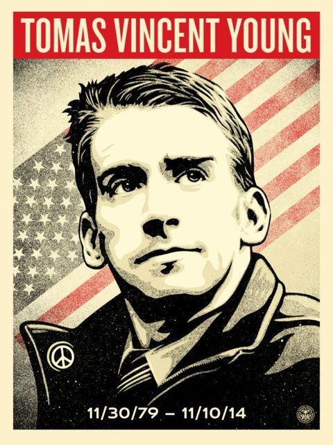 Shepard Fairey, ‘Tomas Young tribute’, 2017, AYNAC Gallery