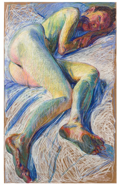 Johannes Grützke, ‘Akt’, 1990, Drawing, Collage or other Work on Paper, Pastel on Japan paper, Ludorff